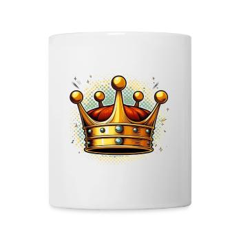 Golden Crown Pop Art Burst - Tasse - Weiß - Vorne