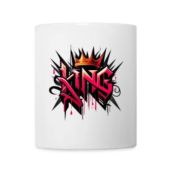 König Graffiti-Krone - Tasse - Weiß - Vorne