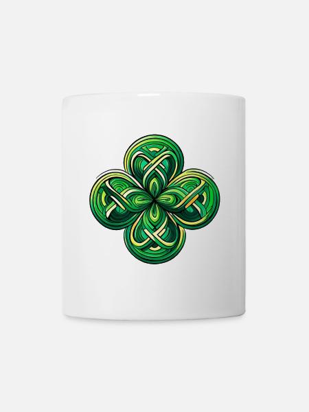 Vierblättriges Kleeblatt - Tasse - Weiß