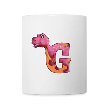 G - DINOSAURIER, Personalisierbar - Tasse - Weiß - Vorne