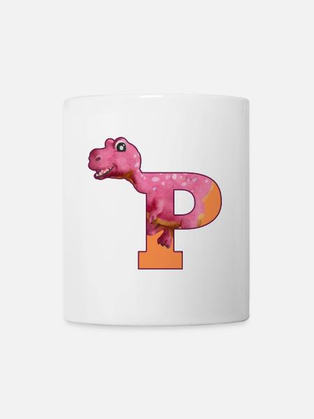 P - DINOSAURE, personnalisable - Mug blanc - blanc