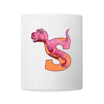 S - DINOSAURIER, Personalisierbar - Tasse - Weiß - Vorne