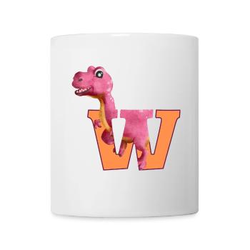 W - DINOSAURIER, Personalisierbar - Tasse - Weiß - Vorne