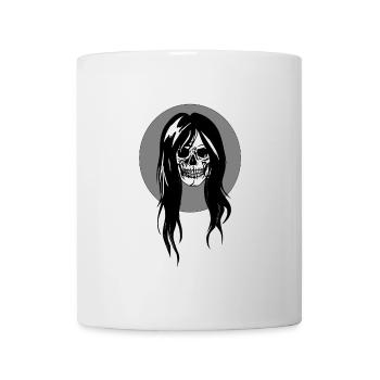 tête de mort féminine - Mug blanc - blanc - Devant