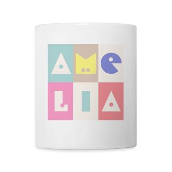Amelia Name Baby Girl Colorful - Mug - white - Front