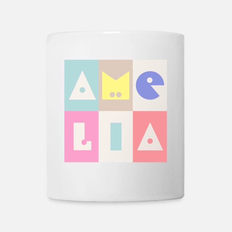 Amelia Name Baby Mädchen bunt - Tasse - Weiß
