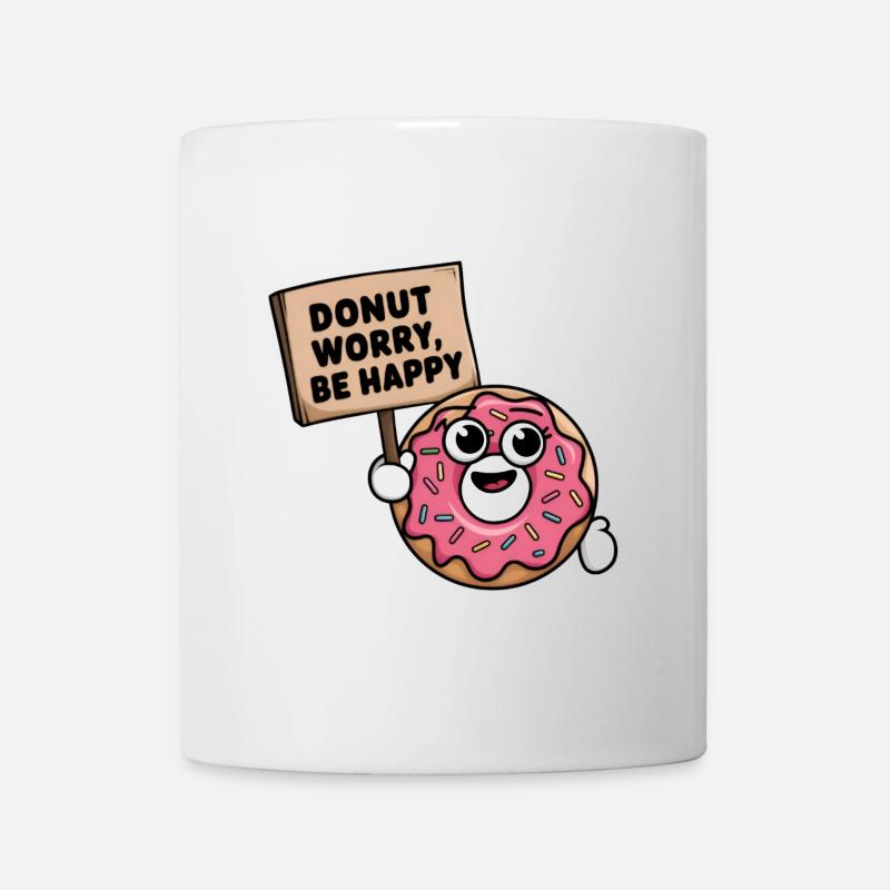 Donut worry be happy - Mug - white