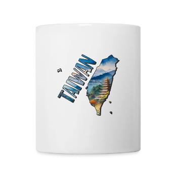 Aquarell Landkarte Taiwan - Tasse - Weiß - Vorne