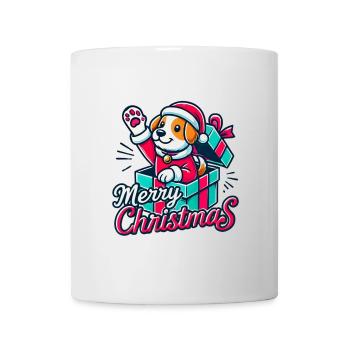 Dog Merry Christmas High Five 3 - Mug - white - Front