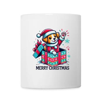 Dog Merry Christmas High Five 2 - Mug - white - Front