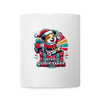 Hund Merry Christmas High Five 1 - Tasse - Weiß - Vorne