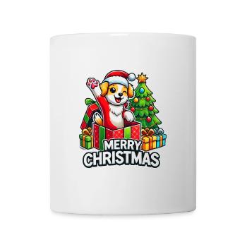 Dog Merry Christmas High Five 7 - Mug - white - Front