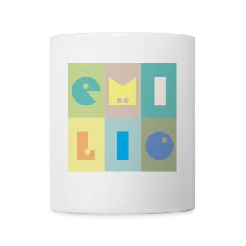 Emilio Name Baby Boy Colorful - Mug - white - Front
