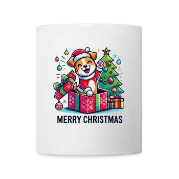 Dog Merry Christmas High Five 9 - Mug - white - Front