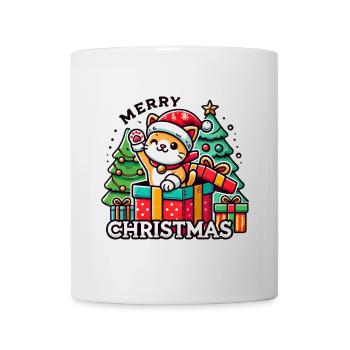 Cat Merry Christmas High Five 1 - Mug - white - Front