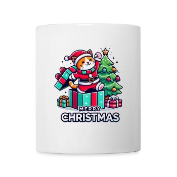 Cat Merry Christmas High Five 2 - Mug - white - Front