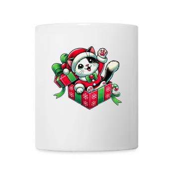 Chat Miaou Noël 1 1 - Mug blanc - blanc - Devant