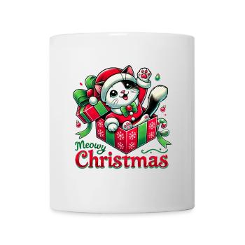 Chat Miaou Noël 1 2 - Mug blanc - blanc - Devant