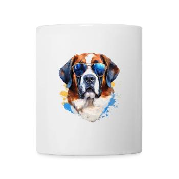 Saint Bernard with sunglasses - Mug - white - Front