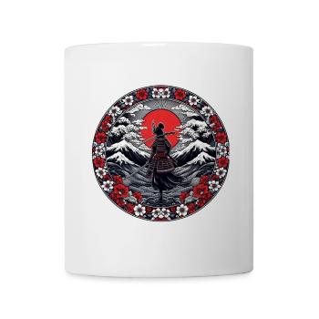 Ombre Samurai Girl Cherry Blossom - Mug - white - Front