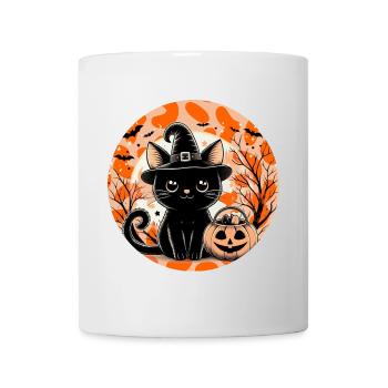 Chaton sorcière halloween - Mug blanc - blanc - Devant