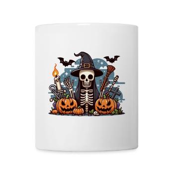 Mr. Bone Gruseliges Halloween 4 - Tasse - Weiß - Vorne
