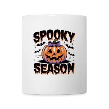 Citrouille d’Halloween, saison effrayante - Mug blanc - blanc - Devant