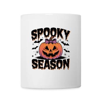 Citrouille d’Halloween, saison effrayante - Mug blanc - blanc - Devant
