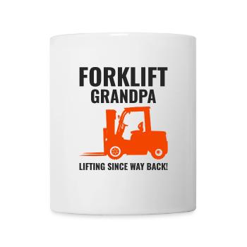 Forklift Grandpa Heavy Equipment Driver Funny - Mug - white - Front