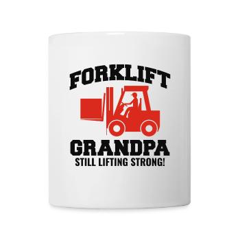 Forklift Operator Heavy Equipment Driver Grandpa - Mug - white - Front