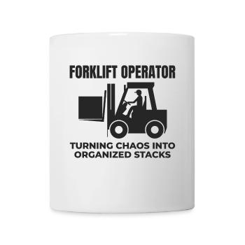 Conducteur de chariot élévateur Conducteur d’équipement lourd Humour - Mug blanc - blanc - Devant