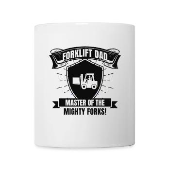 Forklift Dad Heavy Equipment Driver Fathers Day - Mug - white - Front