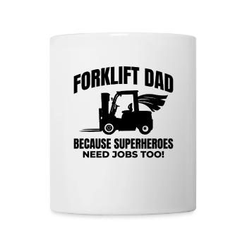 Chariot élévateur Papa Conducteur d’équipement lourd Drôle - Mug blanc - blanc - Devant