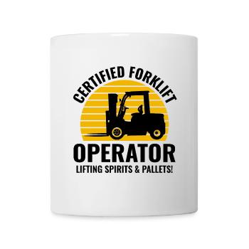 Conducteur de chariot élévateur Conducteur d’équipement lourd Drôle - Mug blanc - blanc - Devant