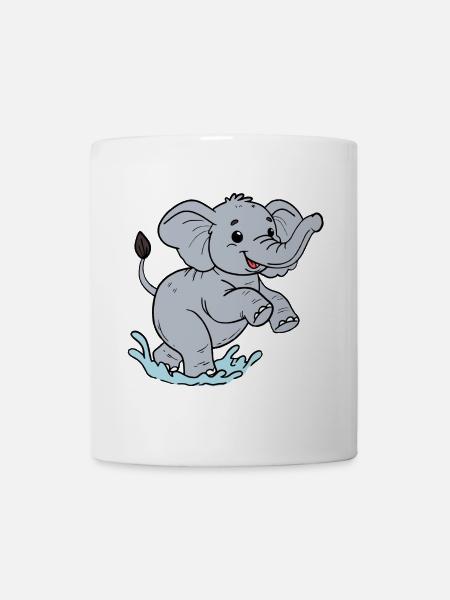 Elefant - Tasse - Weiß