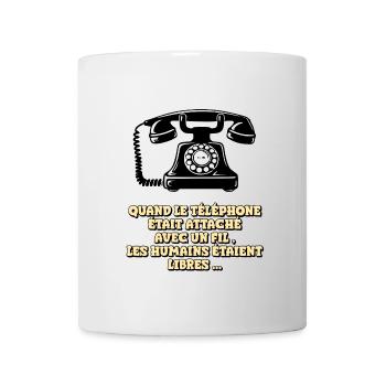 When the phone had a wire - Mug - white - Front