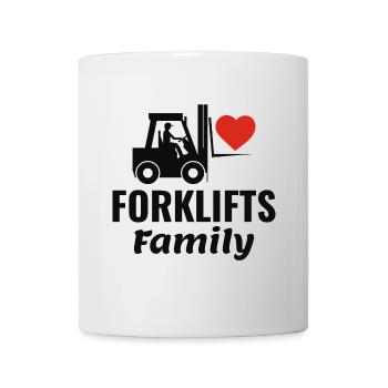 Famille de caristes et de conducteurs d’équipement lourd - Mug blanc - blanc - Devant