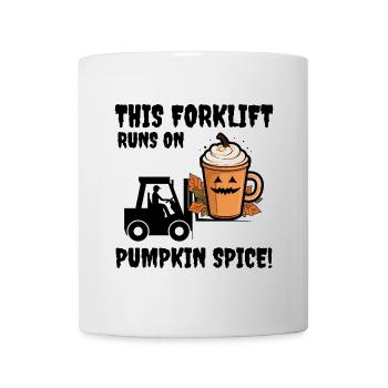 Opérateur de chariot élévateur de l’espace Halloween Pumpki - Mug blanc - blanc - Devant