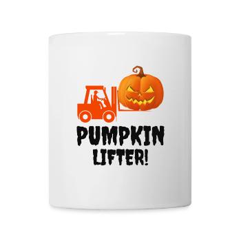 Halloween Chariot élévateur Pumpkin Lifter - Mug blanc - blanc - Devant