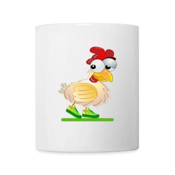 HÜHNER COMIC LAUFEN RENNEN - Tasse - Weiß - Vorne