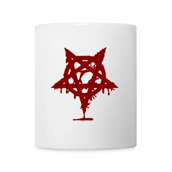 pentagram muster, blutflecken, okkultistisch - Tasse - Weiß - Vorne