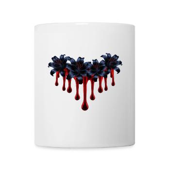 lilien mit Bluttropfen, closing, geschenkidee Frau - Tasse - Weiß - Vorne