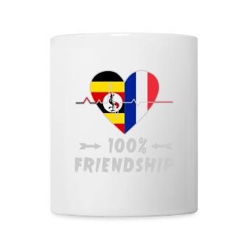 Uganda and France 100% friendship - Mug - white - Front