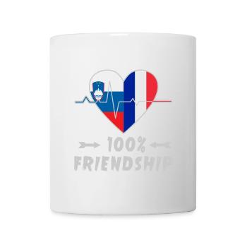 Slovenia and France 100% friendship - Mug - white - Front