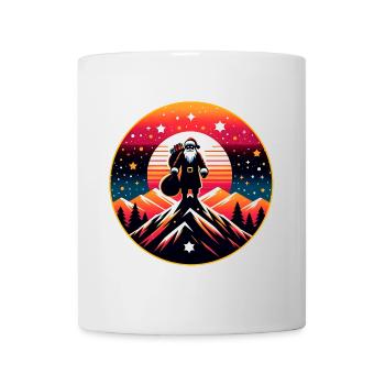 Le Père Noël à la montagne - Mug blanc - blanc - Devant