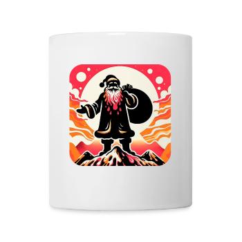 Le Père Noël à la montagne - Mug blanc - blanc - Devant