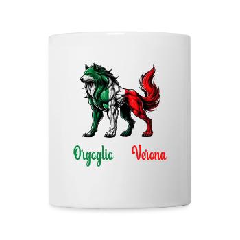 Drapeau de la fierté de Vérone (Italie) - Mug blanc - blanc - Devant
