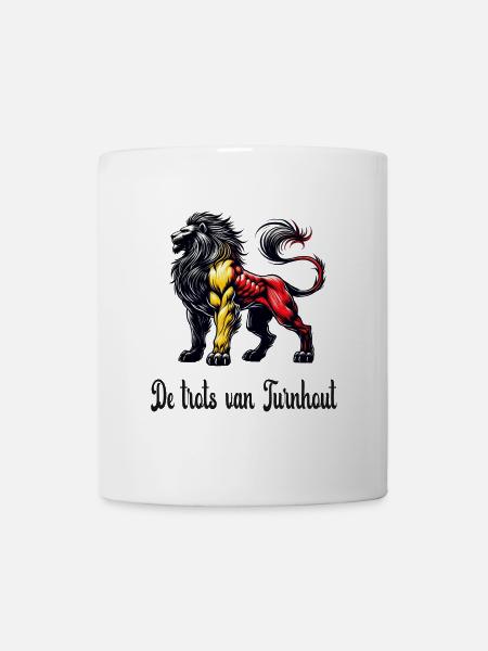 Turnhout Löwe Flaggen Design - Tasse - Weiß