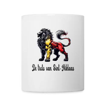 Sint-Niklaas Löwe Flaggen Design - Tasse - Weiß - Vorne