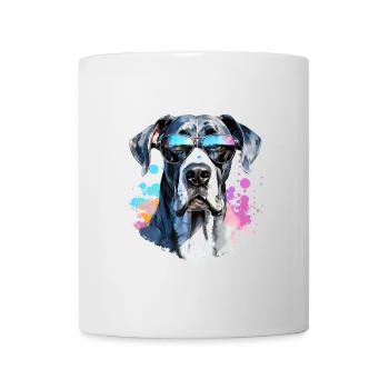 Great Dane with sunglasses - Mug - white - Front